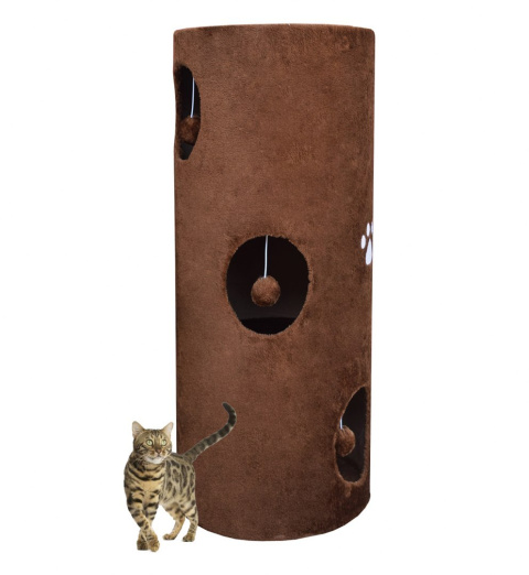Drapak/Tuba/ Wieża dla Kota 100cm Brązowy S Drapak/Tuba/ Wieża dla Kota 100cm Brązowy S