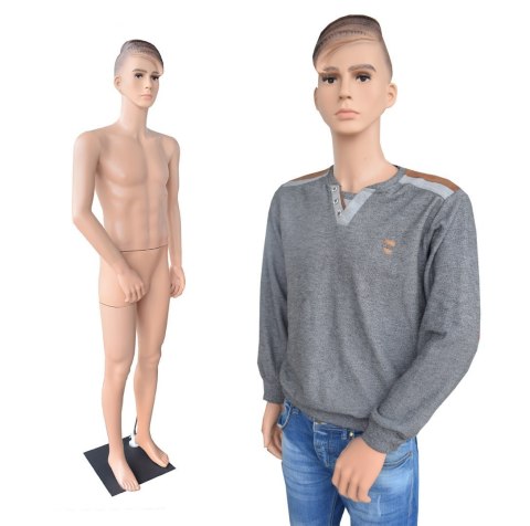 Manekin Wystawowy Pełnopostaciowy Męski 190CM z ugiętą ręka Manekin Wystawowy Pełnopostaciowy Męski 190CM z ugiętą ręka