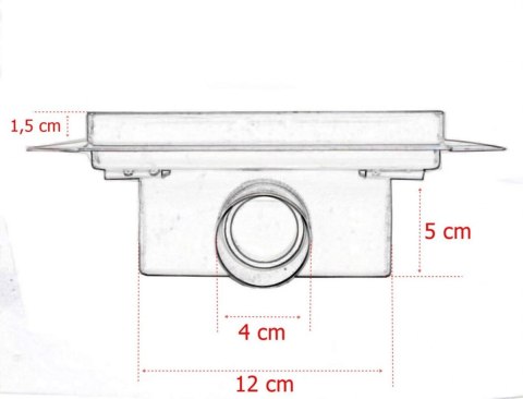Odpływ kwadratowy Minimalistyczny Ściek wodny 15x15 Odpływ kwadratowy Minimalistyczny Ściek wodny 15x15