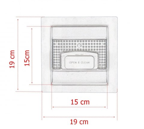 Odpływ kwadratowy Minimalistyczny Ściek wodny 15x15 Odpływ kwadratowy Minimalistyczny Ściek wodny 15x15