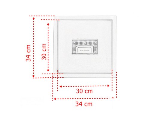 Odpływ kwadratowy Minimalistyczny Ściek wodny 30x30cm Odpływ kwadratowy Minimalistyczny Ściek wodny 30x30cm