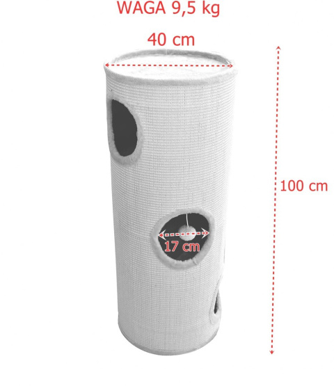 Drapak/Tuba/ Wieża/Legowisko dla Kota 100cm Brąz Drapak/Tuba/ Wieża/Legowisko dla Kota 100cm Brąz