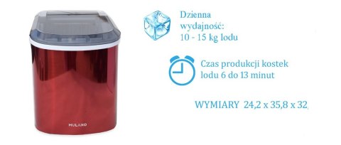 Kostkarka do lodu Stołowa Maszynka Do Lodu Czerwona Kostkarka do lodu Stołowa Maszynka Do Lodu Czerwona