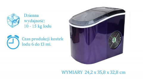 Kostkarka do lodu Stołowa Maszynka Do Lodu Fioletowa Kostkarka do lodu Stołowa Maszynka Do Lodu Fioletowa