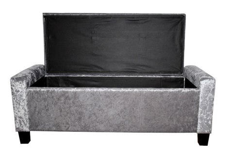 Sofa mała szara błyszcząca pufa GREY CRUSHED VELWET Sofa mała szara błyszcząca pufa GREY CRUSHED VELWET
