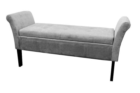 Sofa pufa grey chenille z oparciami duża Sofa pufa grey chenille z oparciami duża