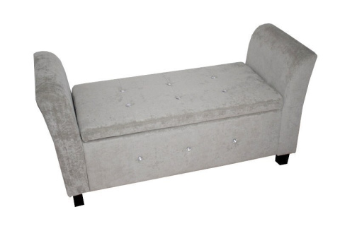 Sofa średnia srebrna silver chenille z guzikami Sofa średnia srebrna silver chenille z guzikami