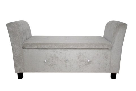 Sofa średnia srebrna silver chenille z guzikami Sofa średnia srebrna silver chenille z guzikami