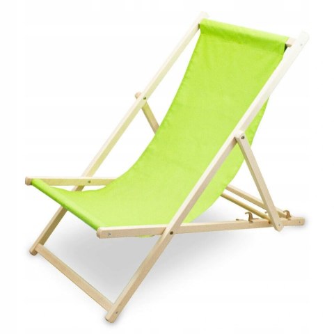 LEŻAK PLAŻOWY OGRODOWY DREWNIANY SKŁADANY REGULOWANY ZIELONY LEŻAK PLAŻOWY OGRODOWY DREWNIANY SKŁADANY REGULOWANY ZIELONY