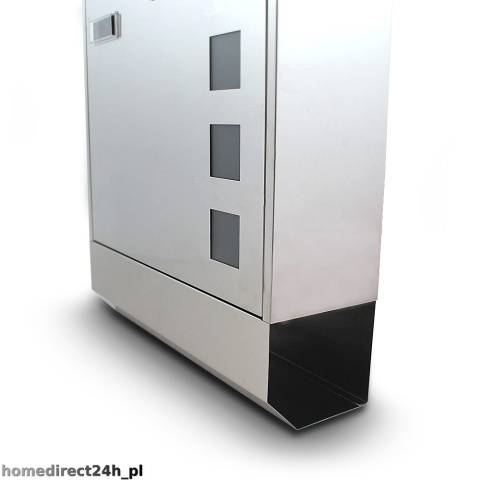 Skrzynka pocztowa na listy z gazetnikiem ze stali inox Skrzynka pocztowa na listy z gazetnikiem ze stali inox