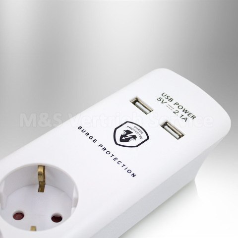 Przedłużacz 4 gniazda + 2 x USB Przedłużacz 4 gniazda + 2 x USB