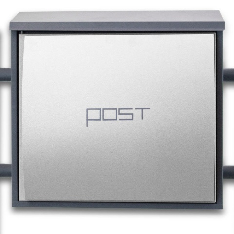 Stojąca skrzynka pocztowa system letterbox boczny zamek ciemnoszary / jasnoszary Stojąca skrzynka pocztowa system letterbox boczny zamek ciemnoszary / jasnoszary