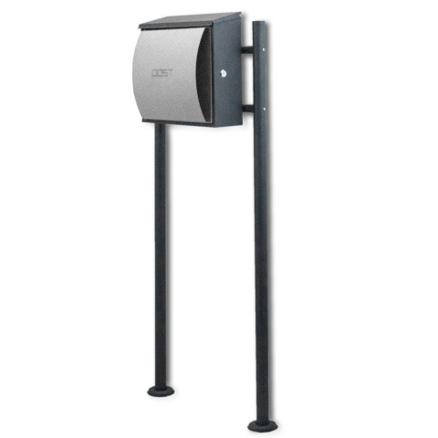 Stojąca skrzynka pocztowa system letterbox boczny zamek ciemnoszary / jasnoszary Stojąca skrzynka pocztowa system letterbox boczny zamek ciemnoszary / jasnoszary