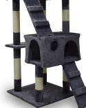 Drapak drzewko Legowisko Wieża dla Kota 170cm Ciemnoszary
