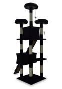 Drapak drzewko Legowisko Wieża dla Kota 170cm Czarny