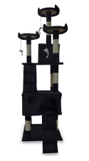 Drapak drzewko Legowisko Wieża dla Kota 170cm Czarny