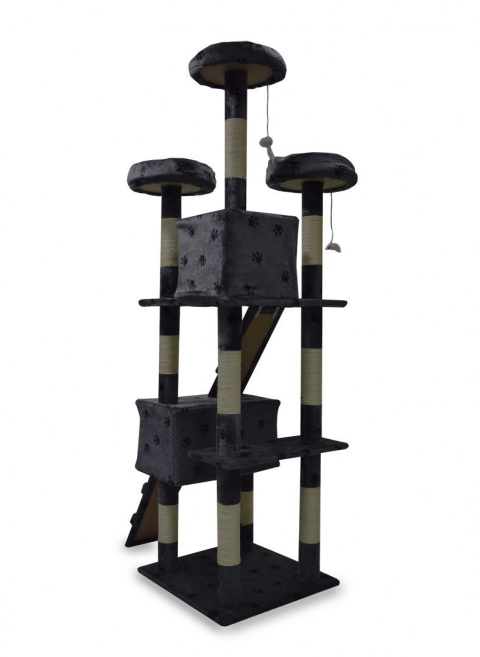 Drapak drzewko Legowisko Wieża dla Kota 170cm Ciemnoszary w łapki Drapak drzewko Legowisko Wieża dla Kota 170cm Ciemnoszary w łapki