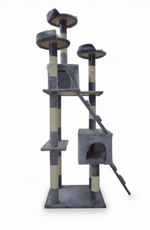 Drapak drzewko Legowisko Wieża dla Kota 170cm Jasnoszary Drapak drzewko Legowisko Wieża dla Kota 170cm Jasnoszary