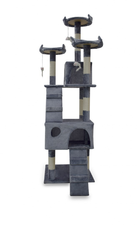 Drapak drzewko Legowisko Wieża dla Kota 170cm Jasnoszary Drapak drzewko Legowisko Wieża dla Kota 170cm Jasnoszary