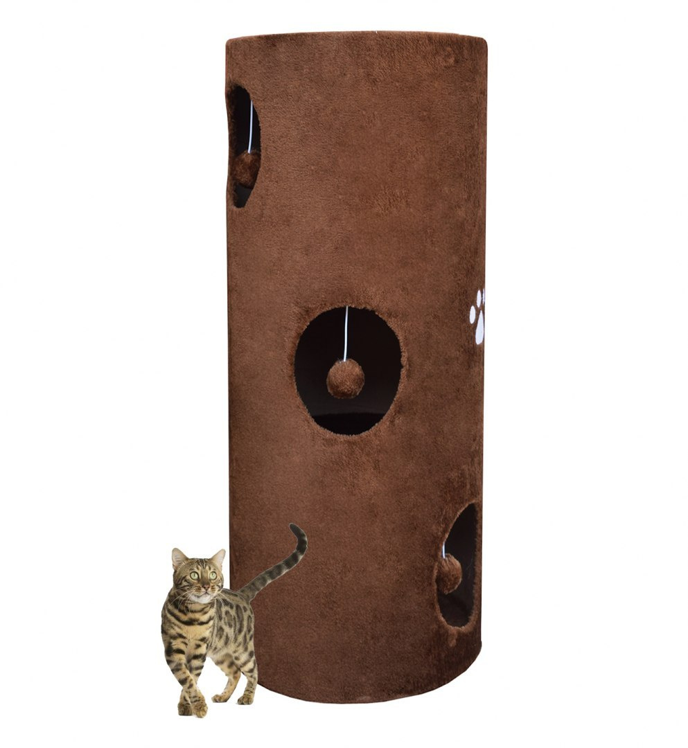 Drapak/Tuba/ Wieża dla Kota 100cm Brązowy S Drapak/Tuba/ Wieża dla Kota 100cm Brązowy S
