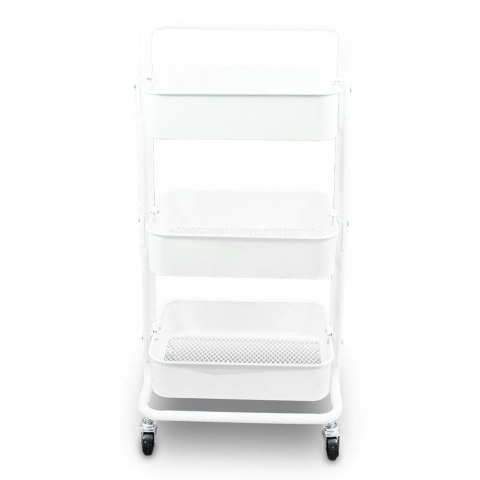 Mobilny Koszyk Regał kuchenny Wózek Biały na Kółkach Przybornik Mobilny Koszyk Regał kuchenny Wózek Biały na Kółkach Przybornik