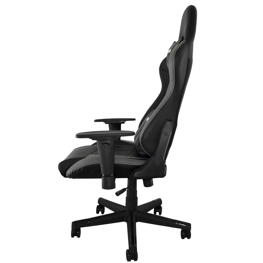 Krzesło gamingowe obrotowe dla gracza szare