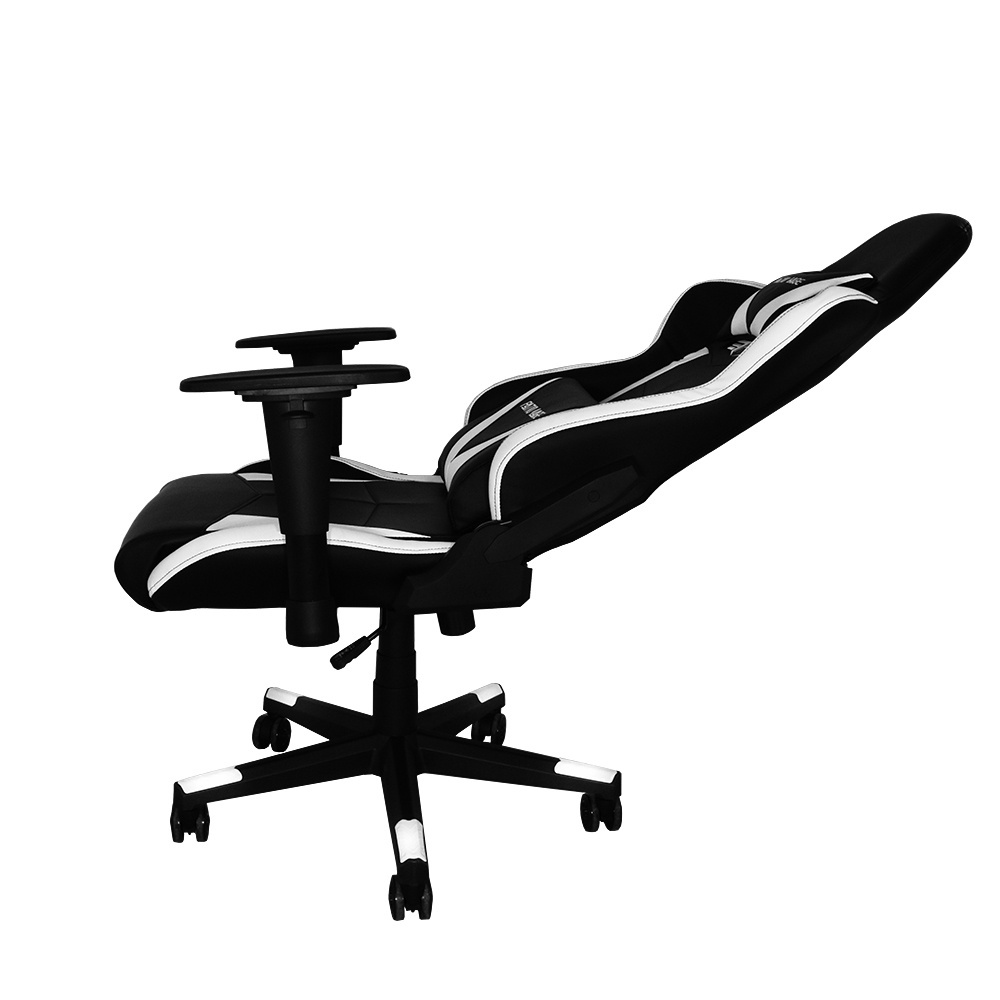 Krzesło gamingowe obrotowe dla gracza białe