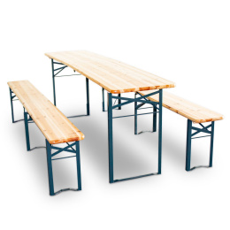 Stół ogrodowy składany z ławkami