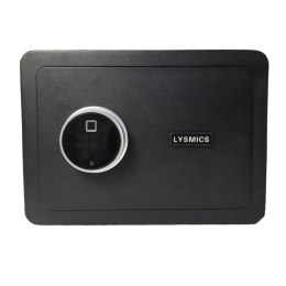 Czarny sejf biurowy na kod i klucz odcisk palca