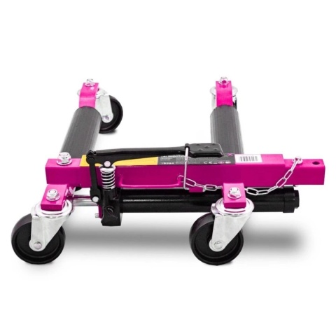 Wózek manewrowy hydrauliczny pod koła 1 sztuka magenta