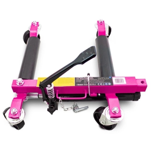 Wózek manewrowy hydrauliczny pod koła 2 sztuki magenta