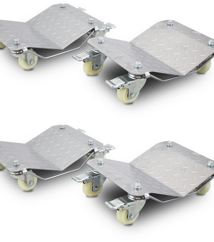 Wózki manewrowe do pojazdów 4x 680kg czarne