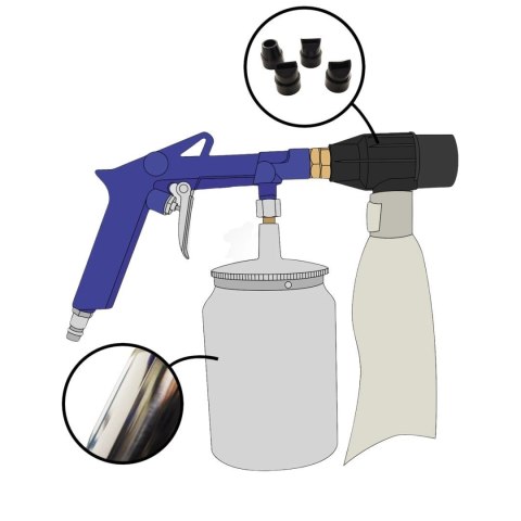 Zestaw pistolet do piaskowania pneumatyczny 4 el.