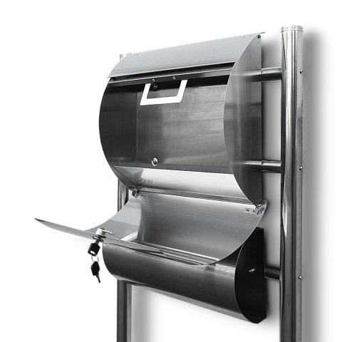 SKRZYNKA POCZTOWA NA LISTY ZE STOJAKAMI STAL INOX SKRZYNKA POCZTOWA NA LISTY ZE STOJAKAMI STAL INOX