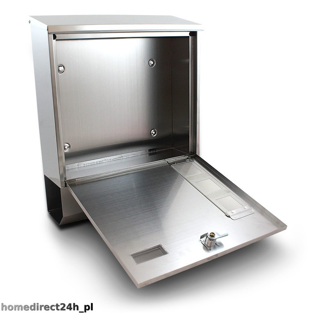 Skrzynka pocztowa na listy z gazetnikiem ze stali inox Skrzynka pocztowa na listy z gazetnikiem ze stali inox