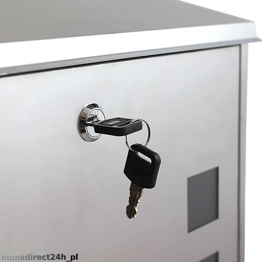Skrzynka pocztowa na listy z gazetnikiem ze stali inox Skrzynka pocztowa na listy z gazetnikiem ze stali inox