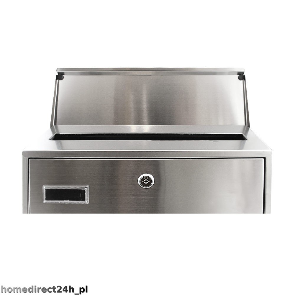 Skrzynka pocztowa na listy z gazetnikiem ze stali inox Skrzynka pocztowa na listy z gazetnikiem ze stali inox