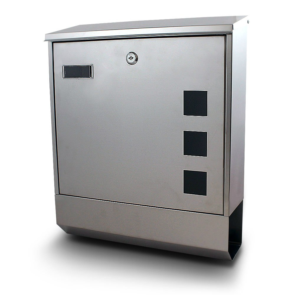 Skrzynka pocztowa na listy z gazetnikiem ze stali inox Skrzynka pocztowa na listy z gazetnikiem ze stali inox