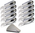 10szt. Nożyk Do Tapet 18mm Aluminiowy Łamane Ostrze