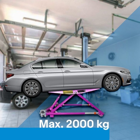 Podnośnik warsztatowy uchylny mobilny do 2000kg