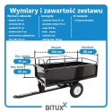 Przyczepka do Traktorka Kosiarki Wywrotka 540kg Bituxx