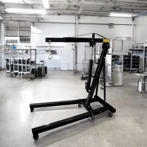 Składany hydrauliczny żuraw warsztatowy / podnośnik do silników 2000 kg, czarny, BITUXX