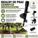 Świder ziemny/sadzenia/ślimakowy do wiertnicy glebowej 100x200 mm BITUXX