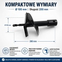 Świder ziemny/sadzenia/ślimakowy do wiertnicy glebowej 100x200 mm BITUXX