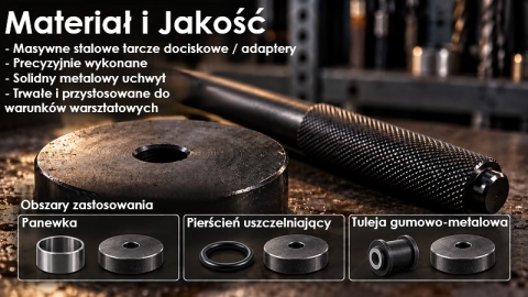 Zestaw adapterów do prasowania łożysk i uszczelniaczy 52 el. BITUXX
