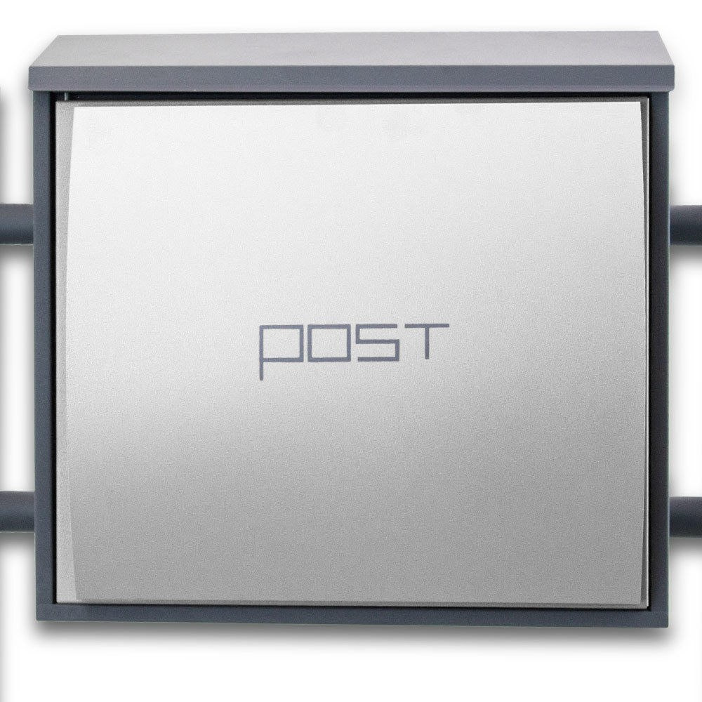 Stojąca skrzynka pocztowa system letterbox boczny zamek ciemnoszary / jasnoszary Stojąca skrzynka pocztowa system letterbox boczny zamek ciemnoszary / jasnoszary